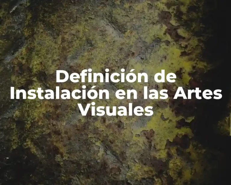 Definición de Instalación en las Artes Visuales