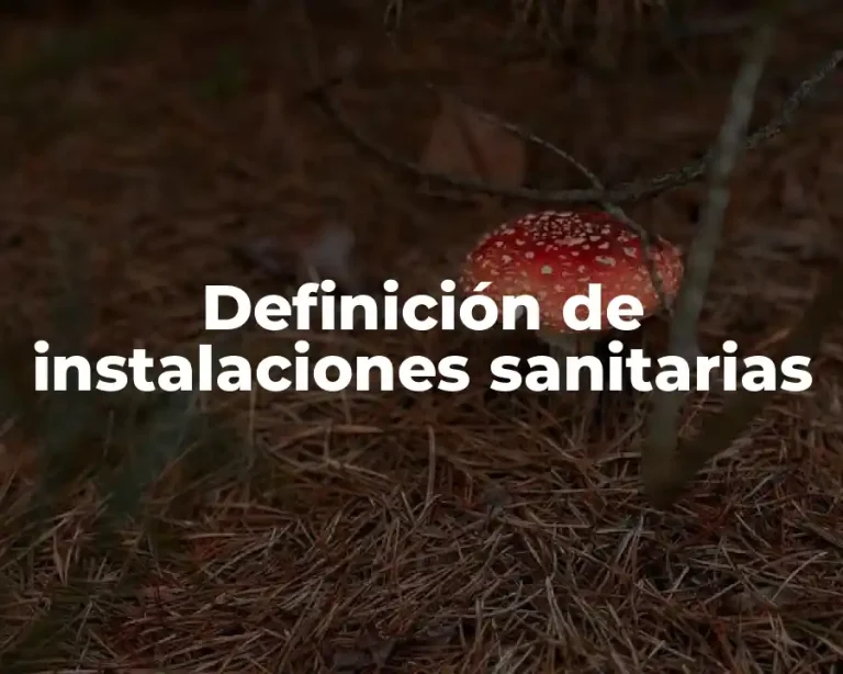 Definición de instalaciones sanitarias