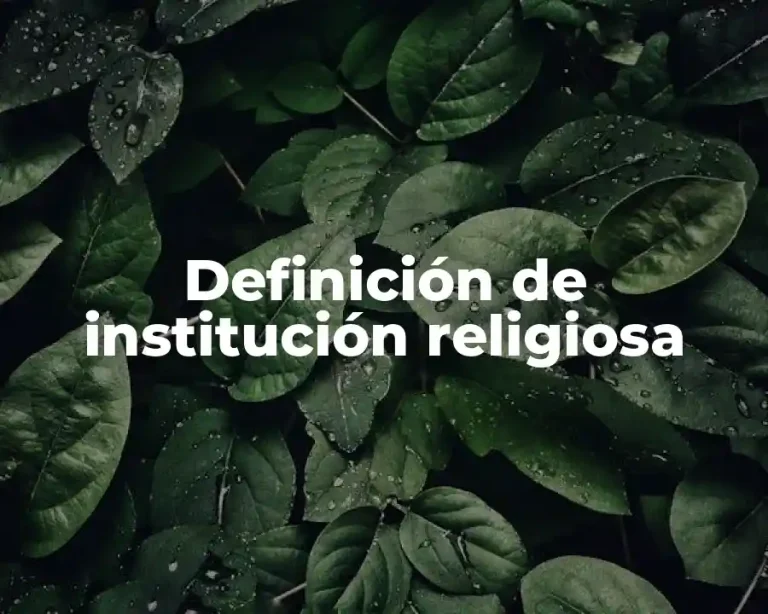 Definición de institución religiosa