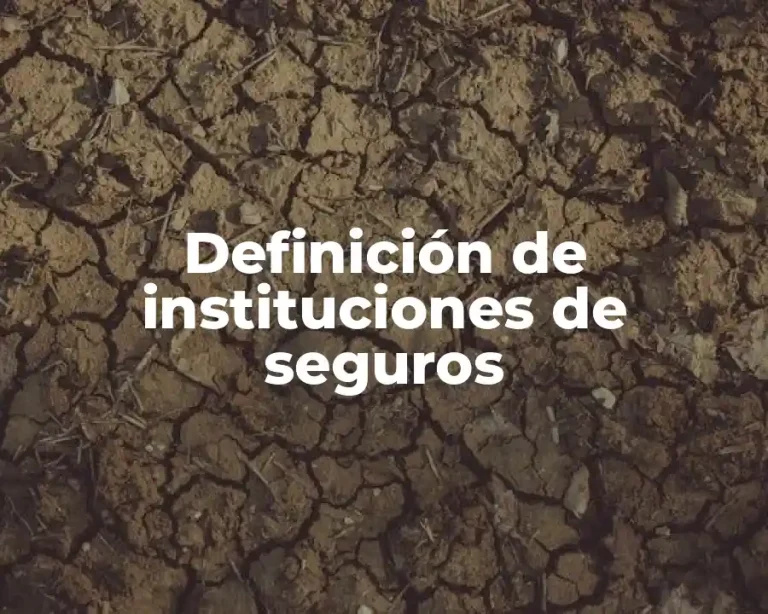 Definición de instituciones de seguros