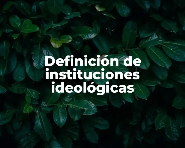 Definición de instituciones ideológicas