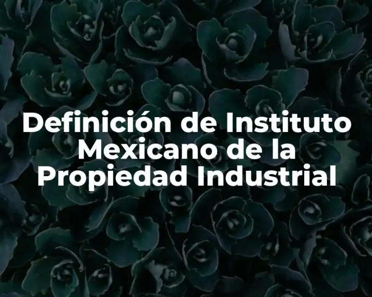 Definición de Instituto Mexicano de la Propiedad Industrial