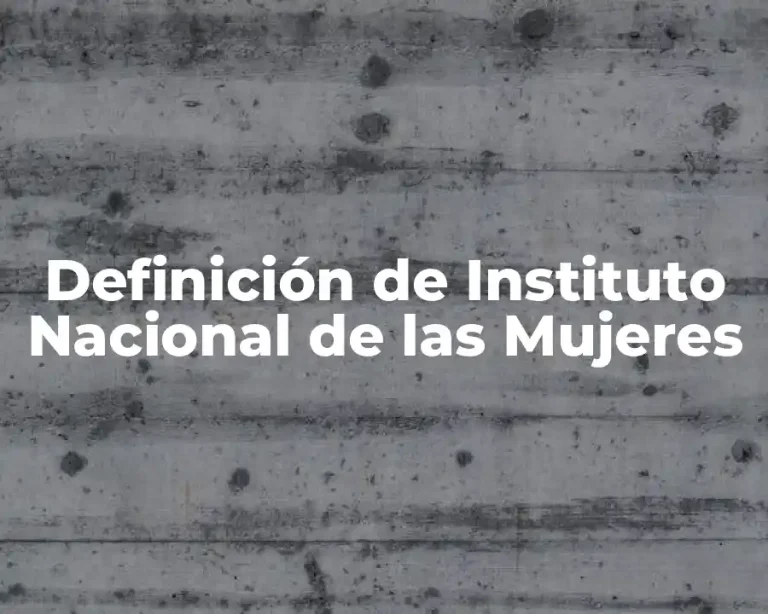 Definición de Instituto Nacional de las Mujeres