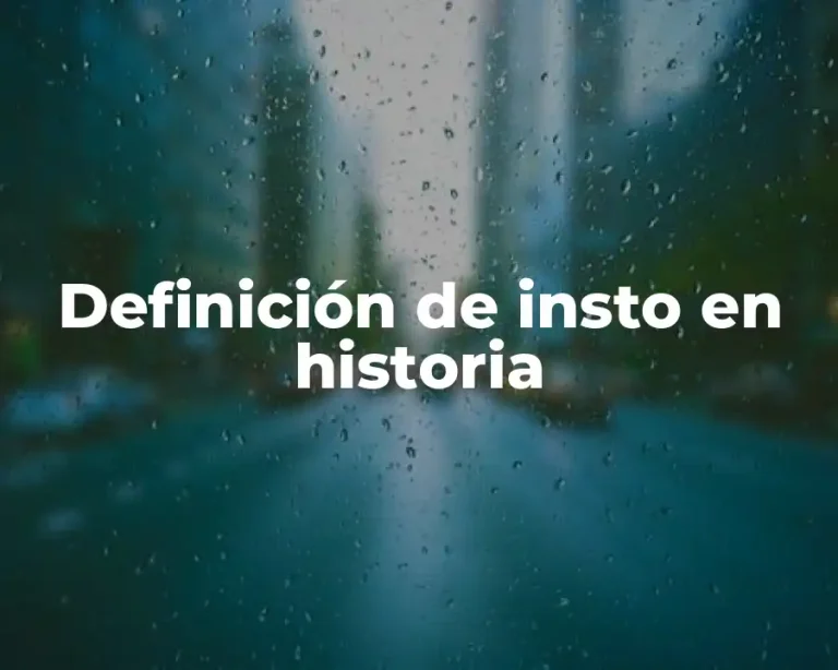 Definición de insto en historia