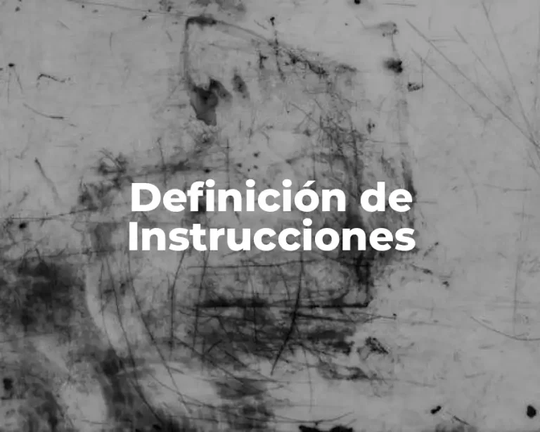 Definición de Instrucciones