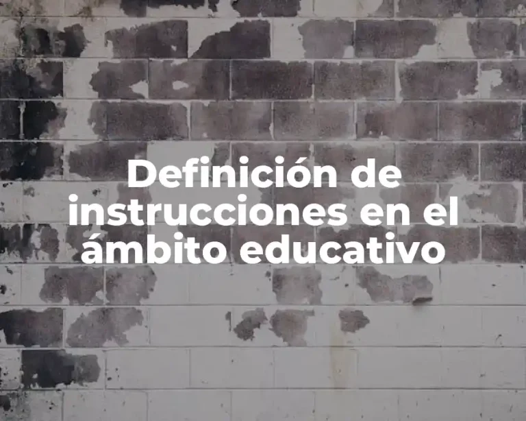 Definición de instrucciones en el ámbito educativo