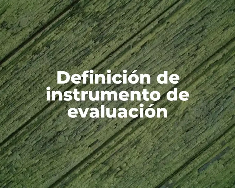 Definición de instrumento de evaluación