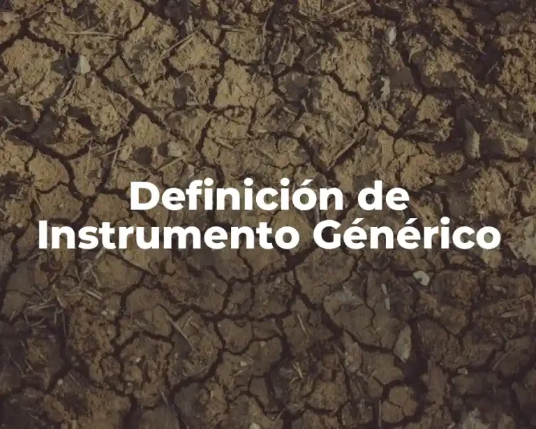 Definición de Instrumento Générico
