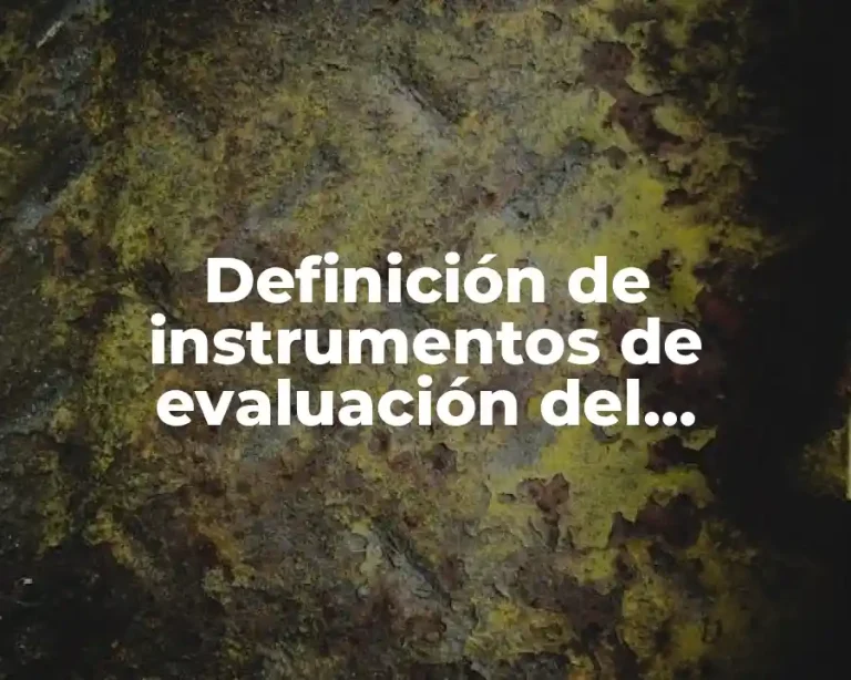 Definición de instrumentos de evaluación del aprendizaje