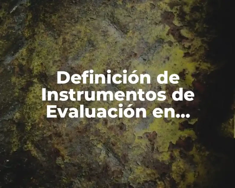 Definición de Instrumentos de Evaluación en Educación Preescolar