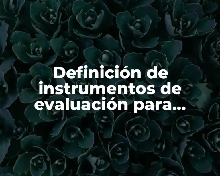 Definición de instrumentos de evaluación para detectar problemas de aprendizaje