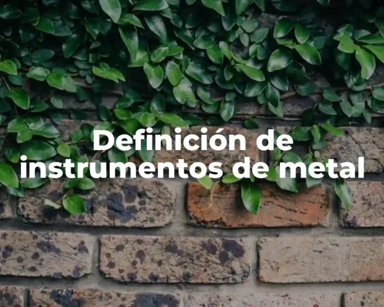 Definición de instrumentos de metal