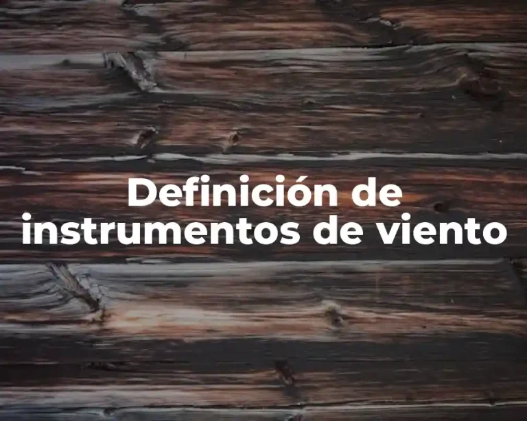Definición de instrumentos de viento
