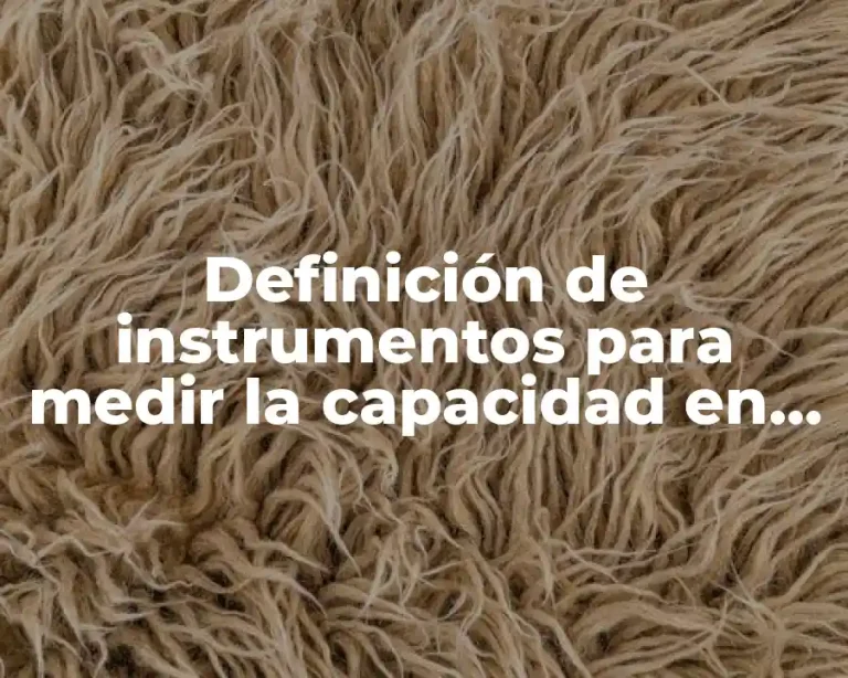 Definición de instrumentos para medir la capacidad en la casa