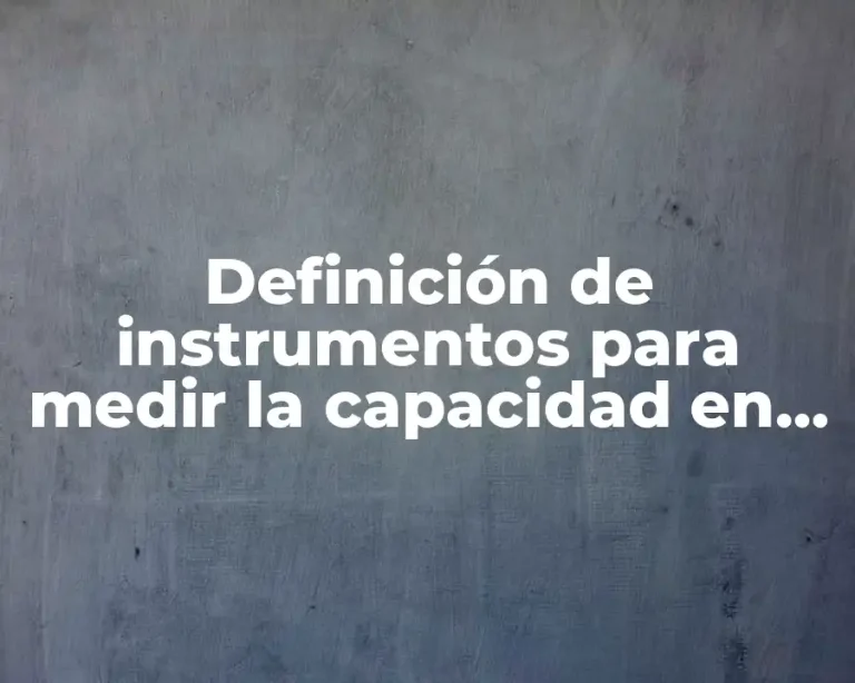 Definición de instrumentos para medir la capacidad en un comercio
