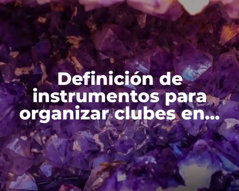 Definición de instrumentos para organizar clubes en educación preescolar