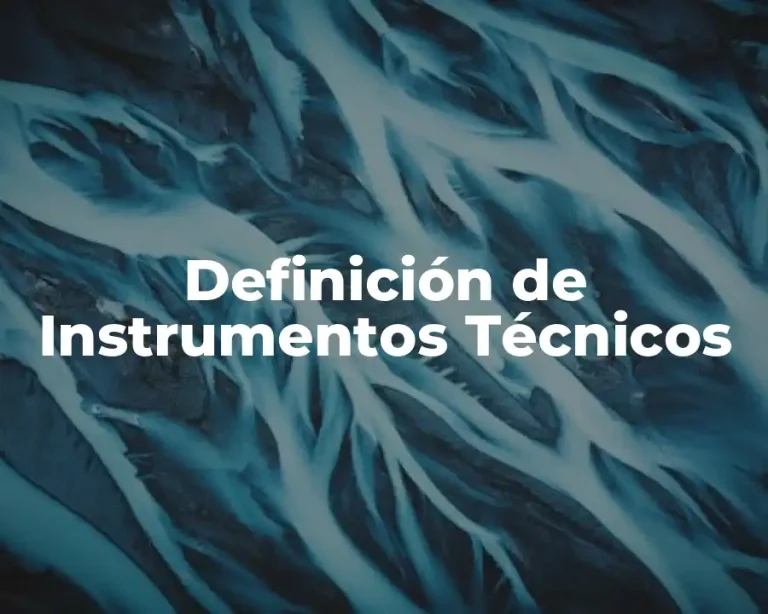 Definición de Instrumentos Técnicos