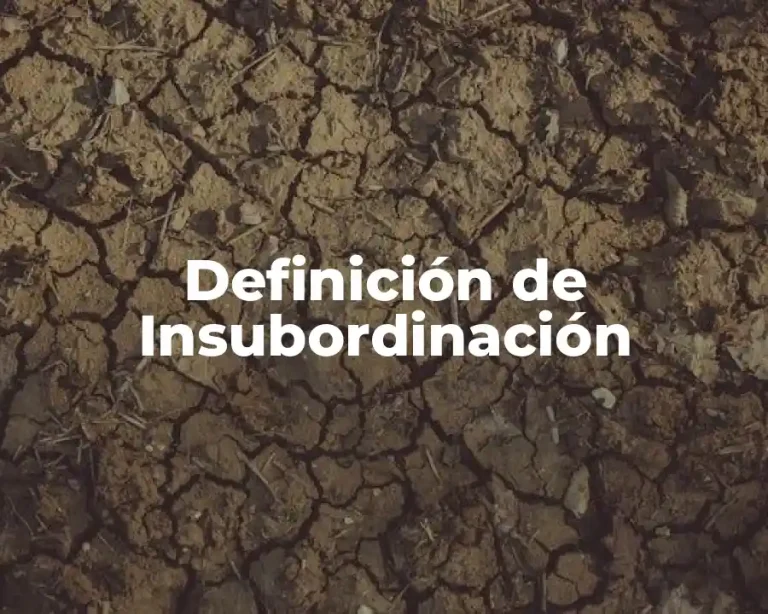 Definición de Insubordinación