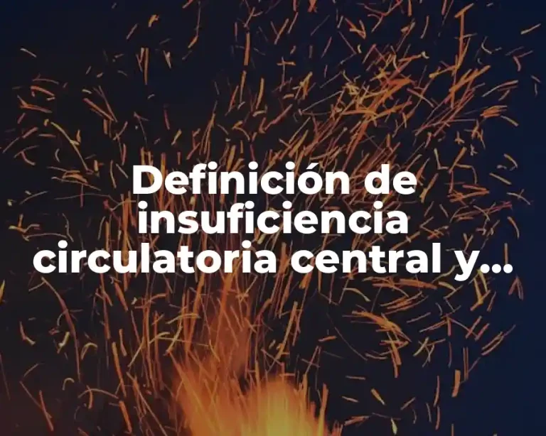 Definición de insuficiencia circulatoria central y venosa