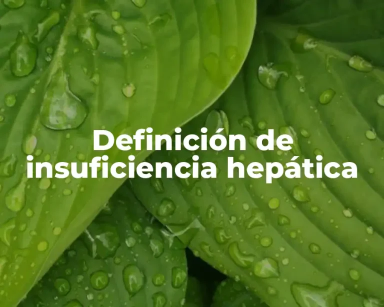 Definición de insuficiencia hepática