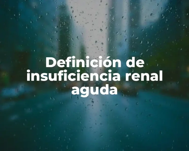Definición de insuficiencia renal aguda