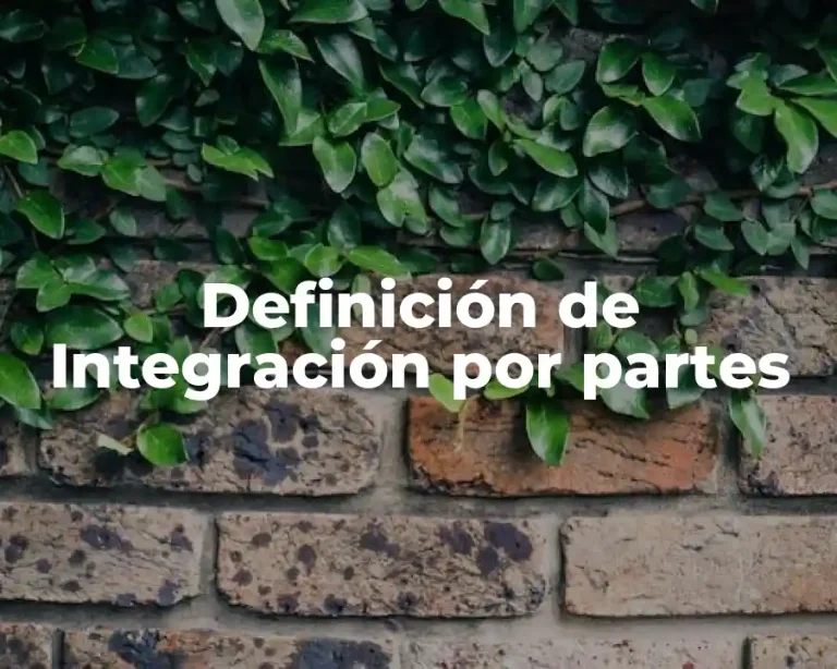 Definición de Integración por partes
