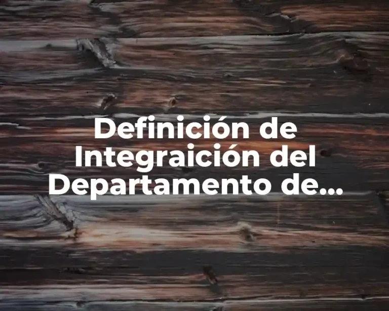 Definición de Integraición del Departamento de Enfermería Administración