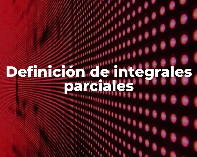 Definición de integrales parciales