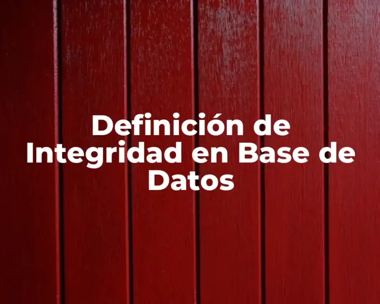 Definición de Integridad en Base de Datos