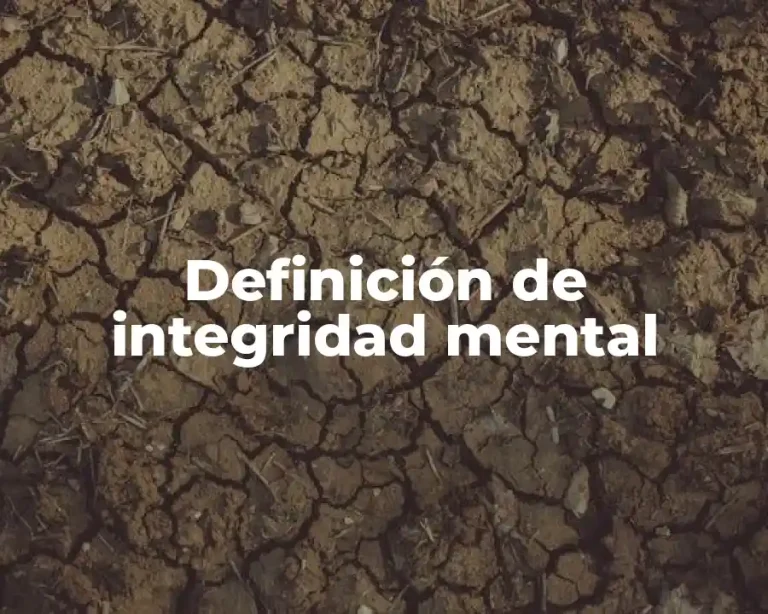 Definición de integridad mental