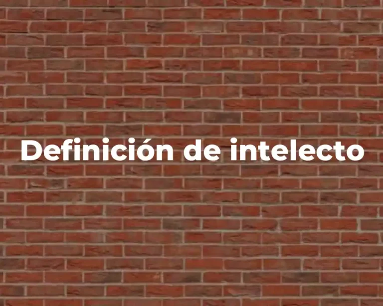 Definición de intelecto