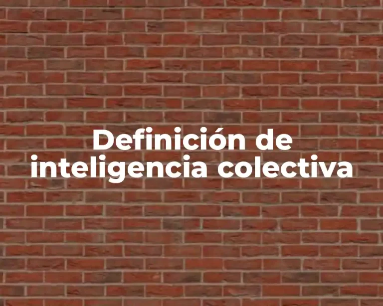 Definición de inteligencia colectiva