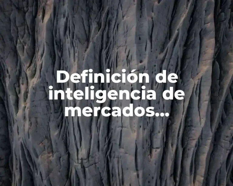 Definición de inteligencia de mercados internacionales