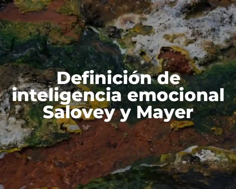 Definición de inteligencia emocional Salovey y Mayer