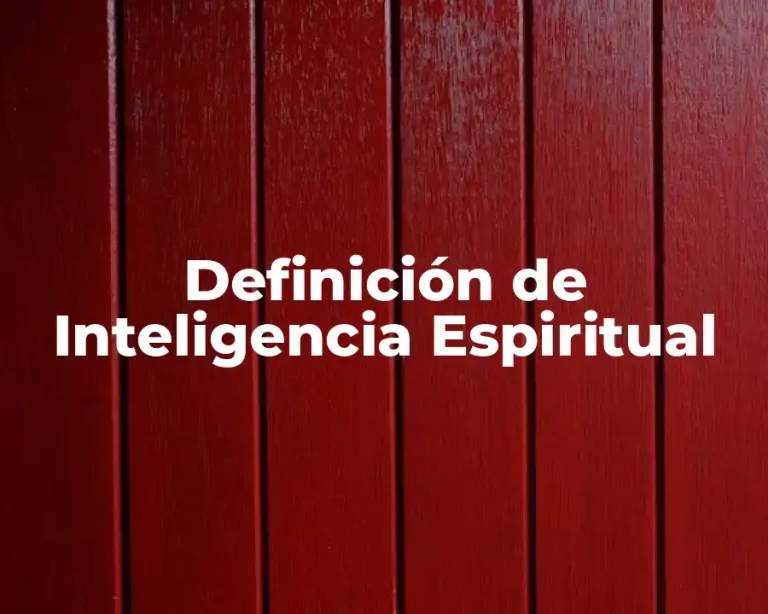 Definición de Inteligencia Espiritual
