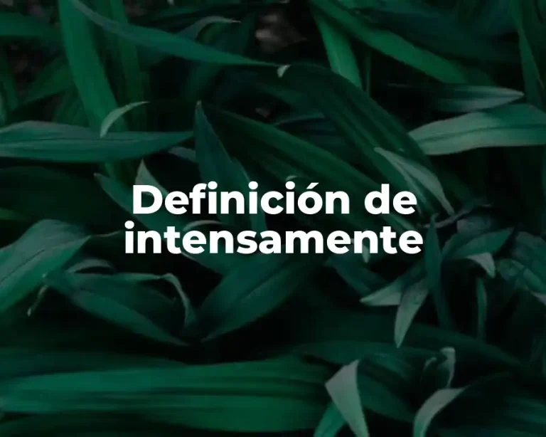 Definición de intensamente