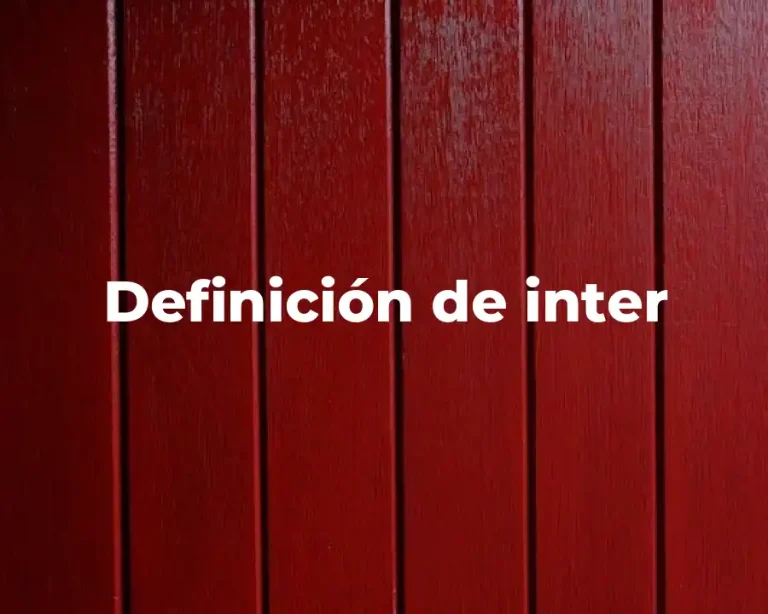 Definición de inter