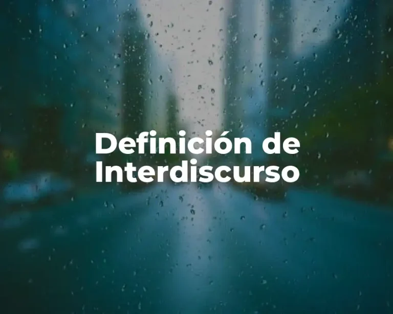 Definición de Interdiscurso