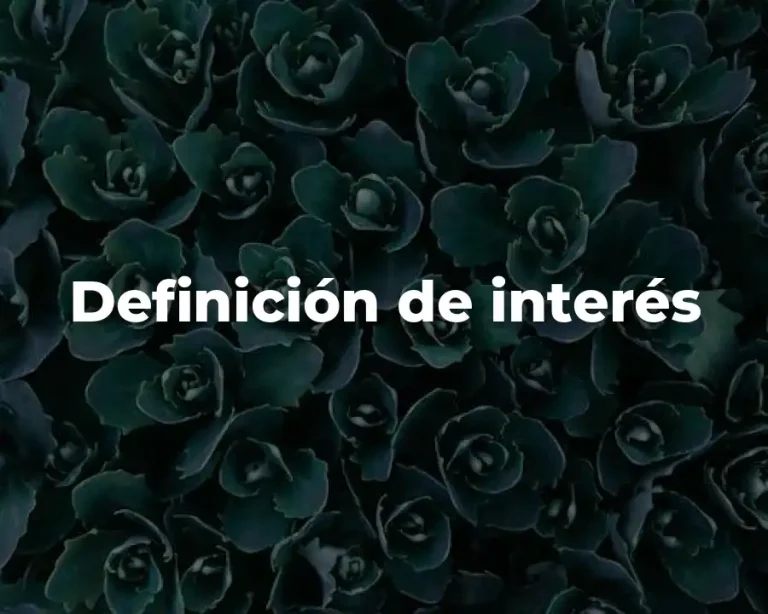 Definición de interés