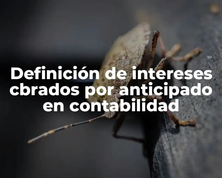 Definición de intereses cbrados por anticipado en contabilidad