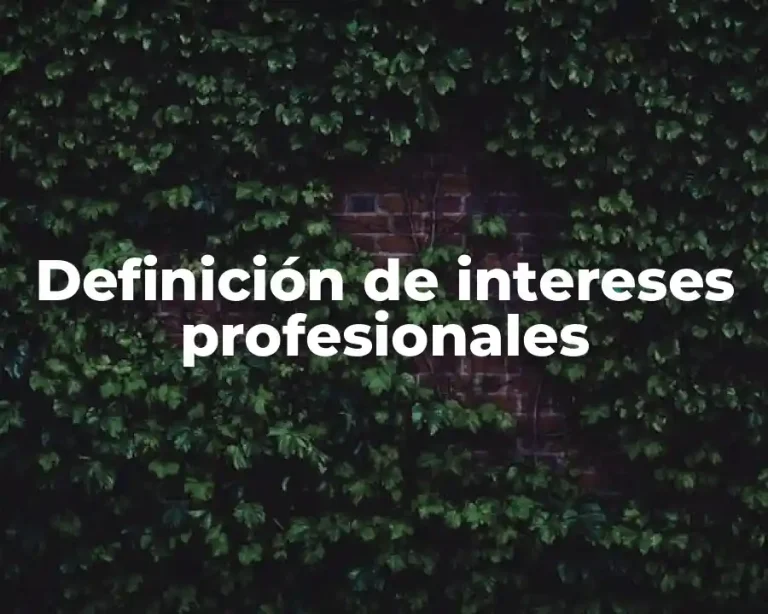 Definición de intereses profesionales