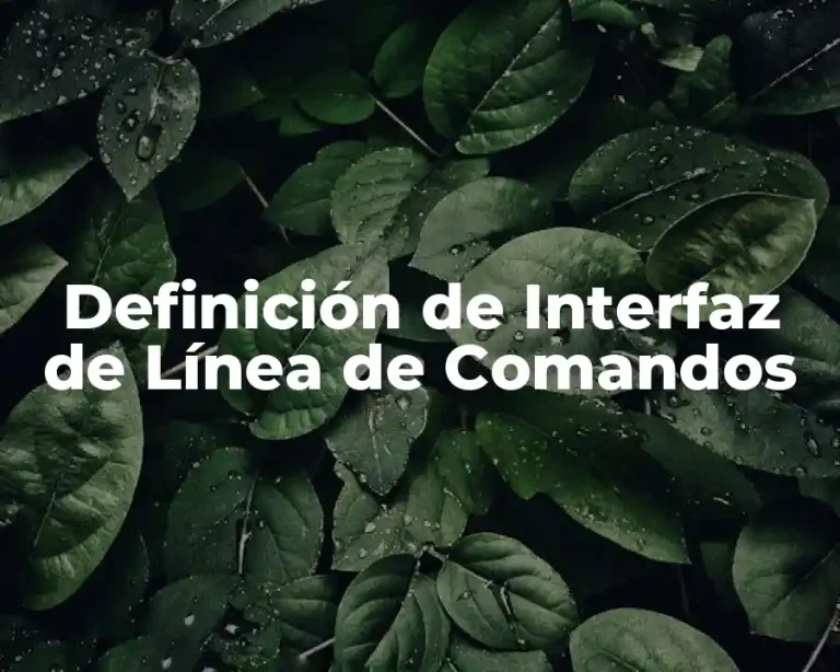 Definición de Interfaz de Línea de Comandos