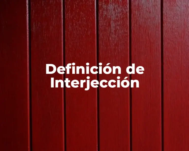 Definición de Interjección