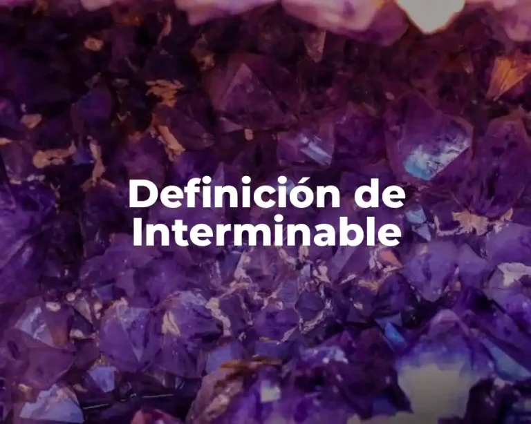 Definición de Interminable