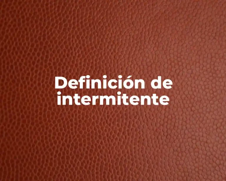 Definición de intermitente