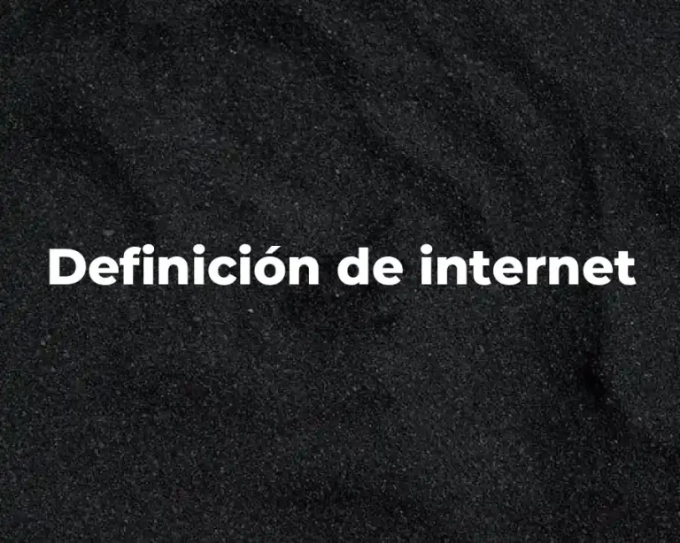 Definición de internet