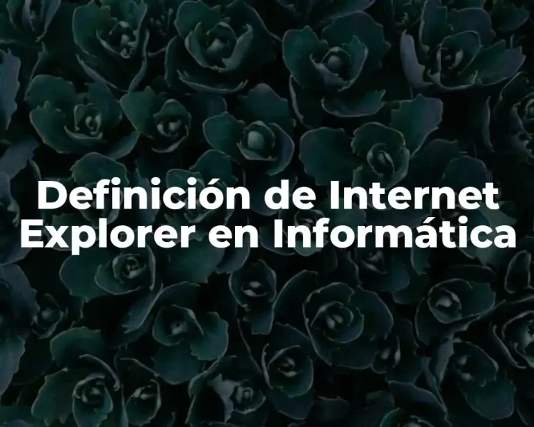 Definición de Internet Explorer en Informática