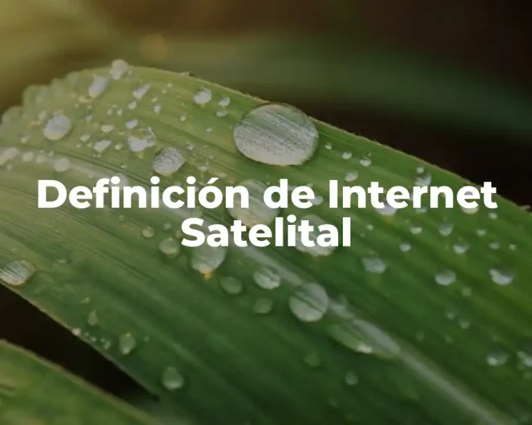 Definición de Internet Satelital
