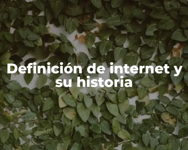 Definición de internet y su historia