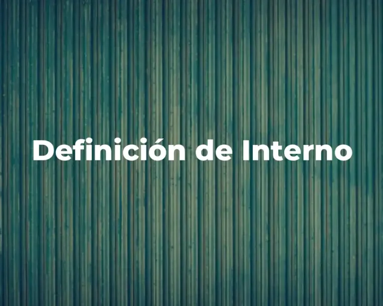 Definición de Interno